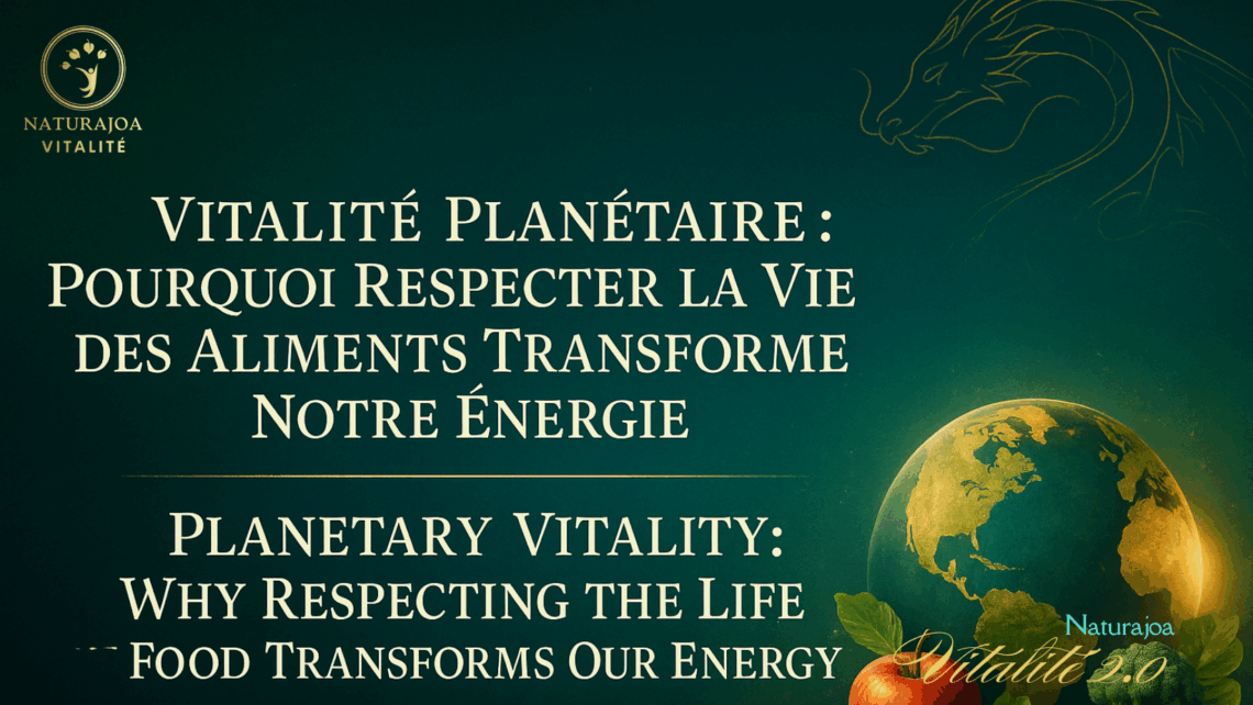 Vitalité Planétaire : Pourquoi Respecter la Vie des Aliments Transforme Notre Énergie. An Act of Global Vitality Joanna Anna Romanowska naturajoa.com