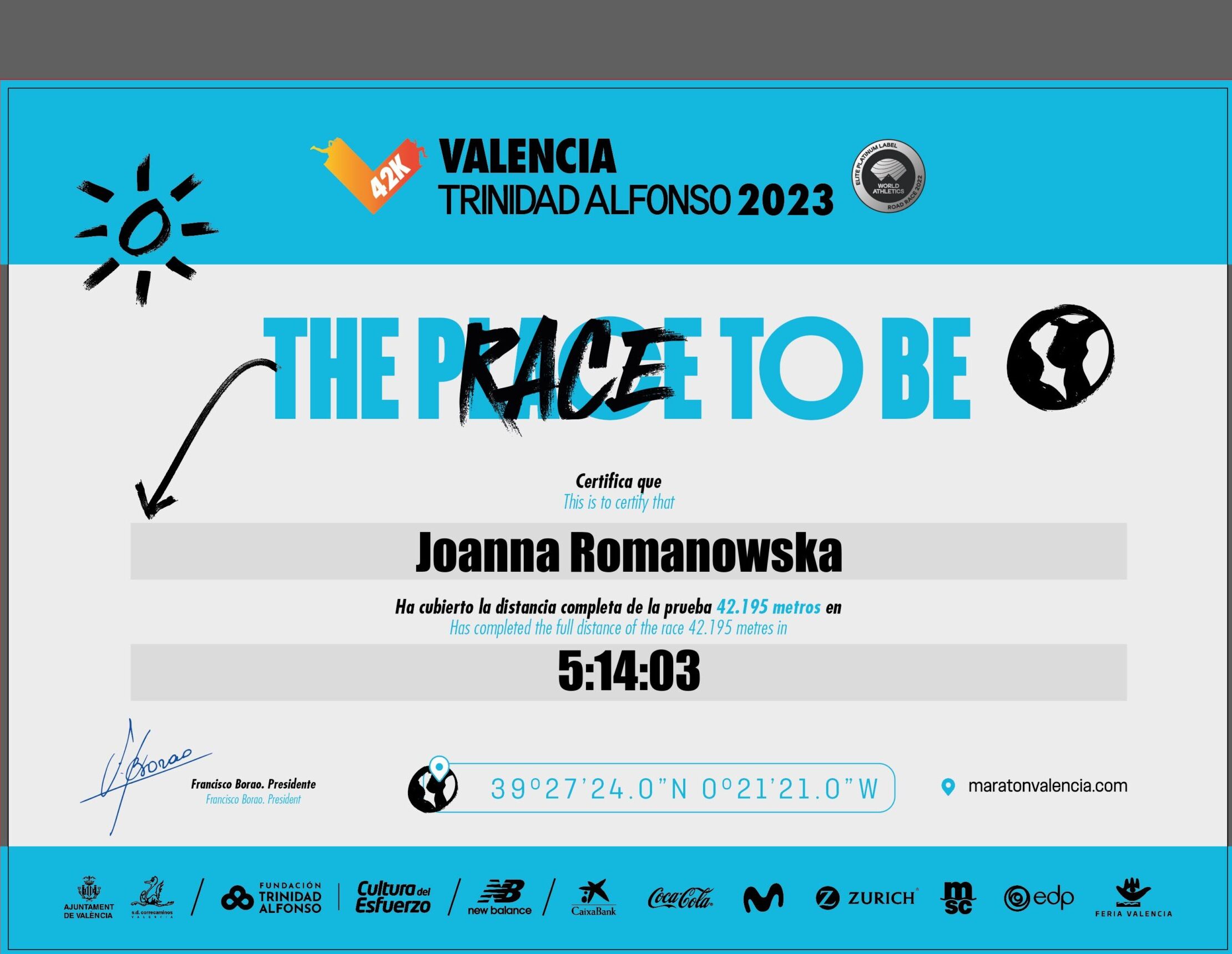 joanna romanowska marathon, naturajoa.com